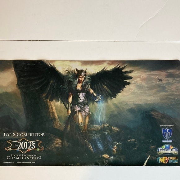 Magic The Gathering 2012 Playmat Freya: The Queen Of Valkyries Vintage Rare MTG - Picture 1 of 13